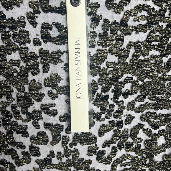 Jonathan Simkhai Animal Print Jacquard Cropped Sweater Lace L NWT - Picture 12 of 16